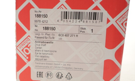 Фото 2 - Напіввісь FEBI BILSTEIN 188150