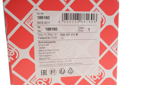 Фото 2 - Напіввісь FEBI BILSTEIN 188160