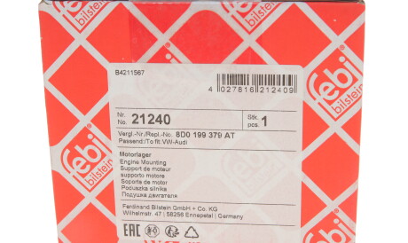 Фото 3 - Подушка двигуна FEBI BILSTEIN 21240