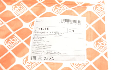 Фото 2 - Трос ручного гальма FEBI BILSTEIN 21265