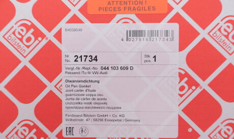 Фото 2 - Прокладки FEBI BILSTEIN 21734