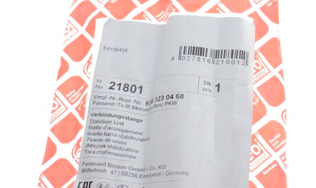 Фото 3 - Стійка стабілізатора FEBI BILSTEIN 21801