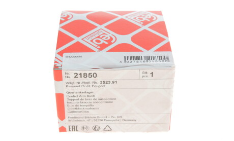 Фото 4 - Сайлентблок рычага FEBI BILSTEIN 21850