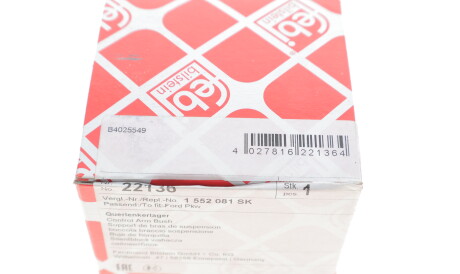 Фото 3 - Сайлентблок рычага FEBI BILSTEIN 22136