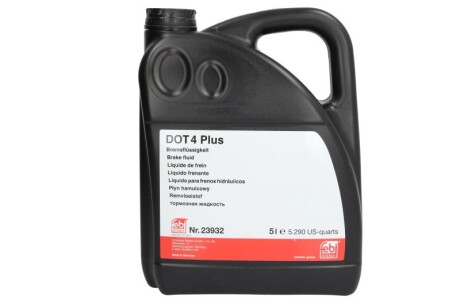 Рідина гальмівна Febi dot 4, Brake Fluid Plus, 5л - (7711575504, 7711575552, B000750M3) FEBI BILSTEIN 23932