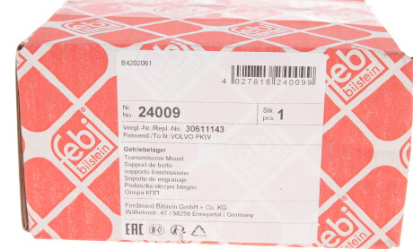 Фото 6 - Подушка крепления КПП FEBI BILSTEIN 24009