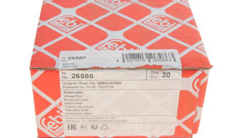 Фото 3 - Болт/гайка крепления колеса FEBI BILSTEIN 26586