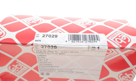 Фото 2 - Повітряний фільтр FEBI BILSTEIN 27029