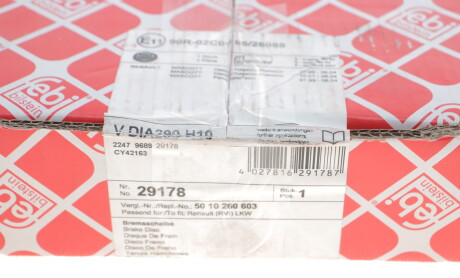 Фото 5 - Гальмівний диск FEBI BILSTEIN 29178