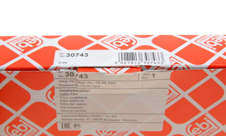 Фото 5 - Фільтр салону FEBI BILSTEIN 30743