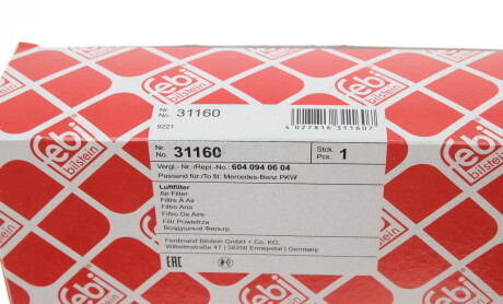 Фото 7 - Повітряний фільтр FEBI BILSTEIN 31160