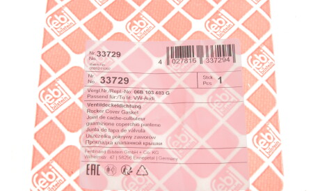 Фото 2 - Прокладка клапанної кришки FEBI BILSTEIN 33729