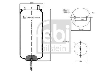 Кожух пневматической рессоры - (5001855856, MLF8149) FEBI BILSTEIN 35676