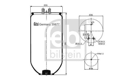 Кожух пневматической рессоры - (5001832067) FEBI BILSTEIN 35677