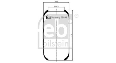 Балон пневматичної ресори, пневматична підвіска - FEBI BILSTEIN 35891