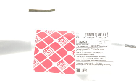 Фото 2 - Трос ручного гальма FEBI BILSTEIN 37273