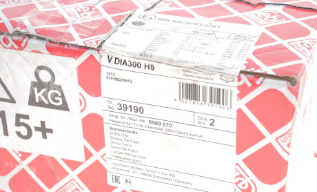 Фото 4 - Гальмівний диск FEBI BILSTEIN 39190