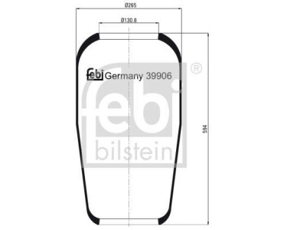 Балон пневматичної ресори, пневматична підвіска - FEBI BILSTEIN 39906
