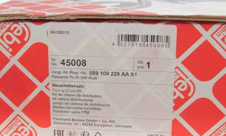 Фото 6 - Ланцюг ГРМ FEBI BILSTEIN 45008