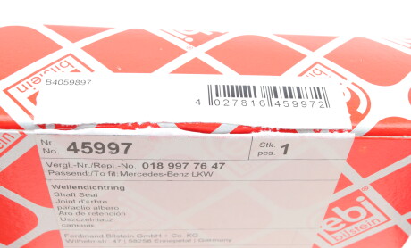 Фото 5 - Сальник коробки переключения передач FEBI BILSTEIN 45997