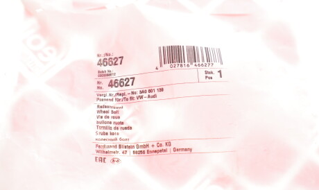 Фото 2 - Болт/гайка крепления колеса FEBI BILSTEIN 46627