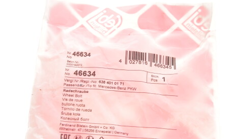 Фото 3 - Болт/гайка крепления колеса FEBI BILSTEIN 46634