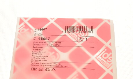 Фото 3 - Болт/гайка крепления колеса FEBI BILSTEIN 46667