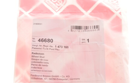 Фото 3 - Болт/гайка крепления колеса FEBI BILSTEIN 46680