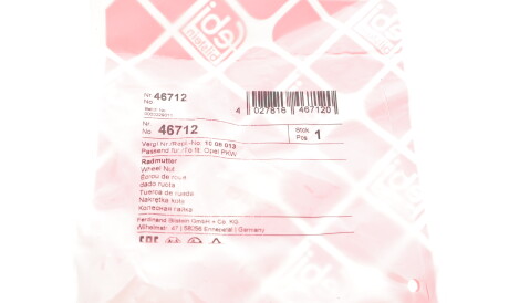 Фото 2 - Болт/гайка кріплення колеса FEBI BILSTEIN 46712