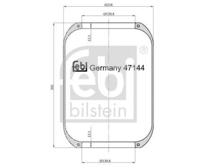 Балон пневматичної ресори, пневматична підвіска - FEBI BILSTEIN 47144