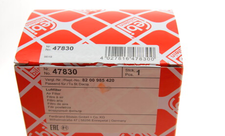 Фото 5 - Повітряний фільтр FEBI BILSTEIN 47830