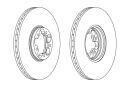 Комплект гальмівних дисків (2 шт) передн Лів/Прав FORD TRANSIT 2.0D-2.4D 01.00-05.06 - FERODO DDF1112C