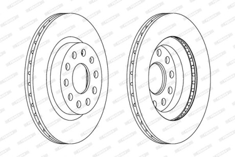 Фото 2 - Гальмівний диск FERODO DDF1223C
