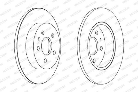 Комплект гальмівних дисків (2 шт) задн Лів/Прав AUDI A4 B6, A4 B7, A4 B8 SEAT EXEO, EXEO ST 1.8-3.2 11.00-05.13 - FERODO DDF1423C