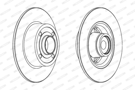Гальмівний диск з підшипником - FERODO DDF1571-1