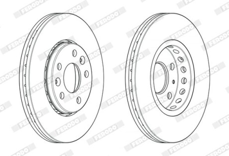 Диск гальмівний - (093866700, 402066352R, 4020600Q1C) FERODO DDF2507C