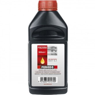 Жидкость тормозная DOT-5.1, 0,5л - FERODO FBZ050