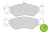 Комплект гальмівних колодок передн (із замком), FORD FIESTA IV, FIESTA/HATCHBACK, FIESTA/MINIVAN, KA MAZDA 121 III, 121 III/HATCHBACK 1.0-1.8D 04.89-11.08 - ((1010502, 1013843, 1042687, 1064762, 1E033323Z)) FERODO FDB1082 (фото 1)