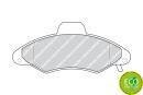 Комплект гальмівних колодок передн, FORD ESCORT CLASSIC, ESCORT VI, ESCORT VI/KOMBI 1.3-2.0 01.95-06.01 - FERODO FDB1276
