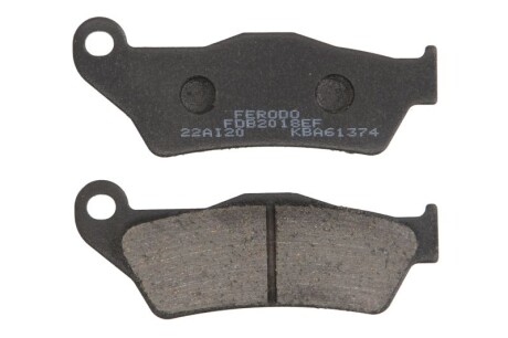 Гальмівні колодки Нижн/задн, призначення: скутери/малі мотоцикли, матеріал: eco friction-EF, 36,4x93,6x7,7мм ALFER AR, NO LIMIT, VR APRILIA MX, PEGASO, RST, RX, SX ATK 125, 250 50-1260 1992-2019 - FERODO FDB2018EF