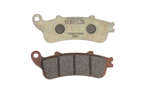 Гальмівні колодки Нижн/задн, призначення: шосейне, матеріал: platinum-P, 41x115,6x9,4мм DUCATI MONSTER HONDA CBR, FES, FJS, GL, ST, XL PEUGEOT SV 125-1800 1996-2019 - FERODO FDB2075P