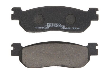 Гальмівні колодки задн, призначення: скутери/малі мотоцикли, матеріал: eco friction-EF, 31x99,8x9мм ITALJET JUPITER LINHAI MAIN STREET, MONARCH MBK YP YAMAHA TW, XG, XT, YP 125-1000 1998-2016 - FERODO FDB2083EF