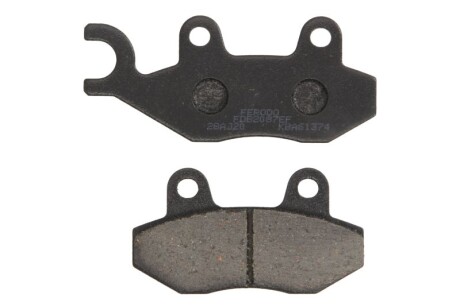 Гальмівні колодки задн, призначення: скутери/малі мотоцикли, матеріал: eco friction-EF, 42,2x76,5-96,8x8,8мм HONDA NSR KYMCO ACTIVE, AGILITY, BET&WIN, CK, DINK, EGO, GRAND DINK 50-250 1992-2019 - FERODO FDB2087EF