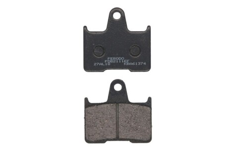 Гальмівні колодки задн, призначення: скутери/малі мотоцикли, матеріал: eco friction-EF, 57,2x59,9x8,1мм KAWASAKI GTR, ZX-7RR, ZZR SUZUKI GSF, GSX, GSX-R 600-1400 1996-2015 - FERODO FDB2111EF