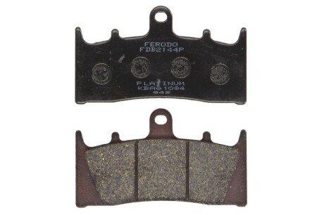 Гальмівні колодки передн, призначення: шосейне, матеріал: platinum-P, 52x90x9,9мм KAWASAKI ZX-12R, ZX-6R, ZX-9R SUZUKI GSX, GSX-R 600-1300 1996-2007 - FERODO FDB2144P