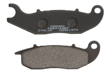 Гальмівні колодки Нижн/задн, призначення: скутери/малі мотоцикли, матеріал: eco friction-EF, 36,3x111,4x7,6мм HONDA CBF 125 2009-2015 - FERODO FDB2169EF