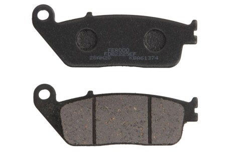 Гальмівні колодки Нижн/задн, призначення: скутери/малі мотоцикли, матеріал: eco friction-EF, 39x102,1x10,3мм HONDA NSS, SH KYMCO PEOPLE YAMAHA VP, YP 125-300 2004-2022 - FERODO FDB2225EF