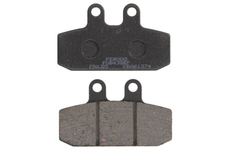 Гальмівні колодки Нижн/задн, призначення: скутери/малі мотоцикли, матеріал: eco friction-EF, 47x79x7,4мм APRILIA ATLANTIC, ETX, LEONARDO, RED ROSE, RX, SCARABEO, SPORTCITY, TUAREG 50-600 - FERODO FDB438EF