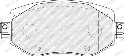 Комплект гальмівних колодок передн, RENAULT MEGANE IV 1.0-1.6 11.15- - FERODO FDB5104