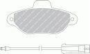 Комплект гальмівних колодок передн, FIAT CINQUECENTO, PANDA, PUNTO, PUNTO/HATCHBACK, SEICENTO / 600, SEICENTO / 600/HATCHBACK FORD KA LANCIA Y 0.9-1.7D 07.91- - FERODO FDB925B